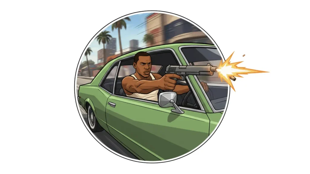 GTA San Andreas PC | Download Free for Windows 7/8/10/11 9 Driving and Shooting