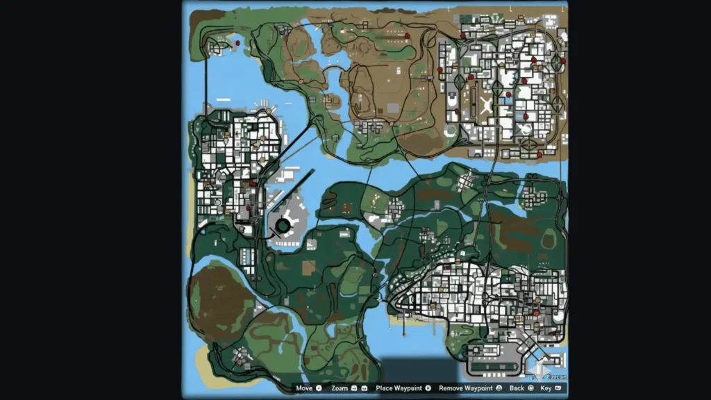 GTA San Andreas Definitive Edition map