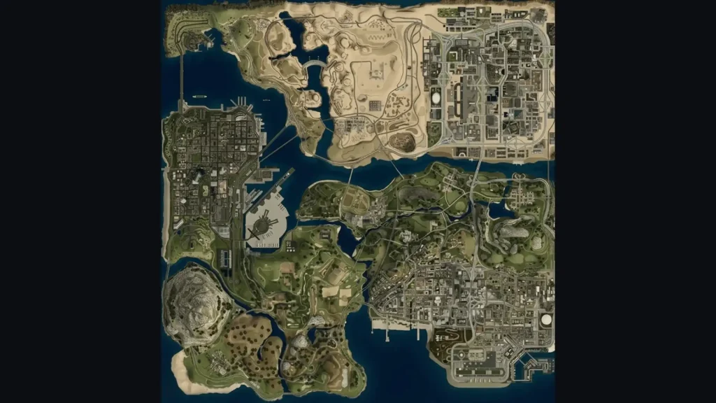 GTA San Andreas Satellite map